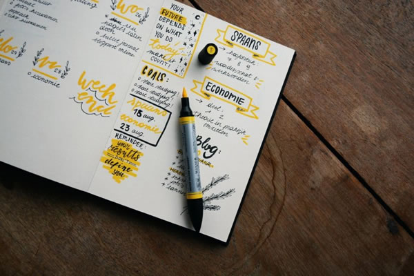 Easy Business PR Tips Written In A Journal