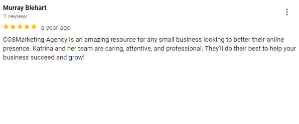Google Testimonial Review COSMarketing Agency