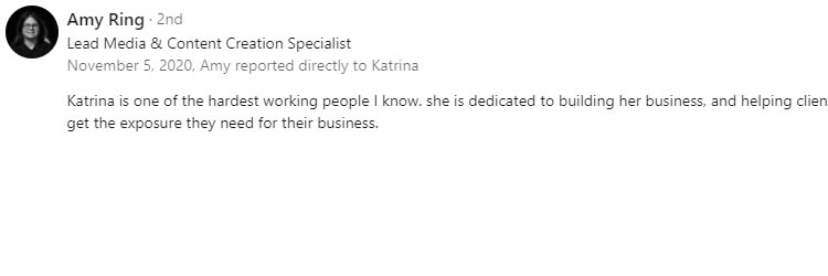 LinkedIn Testimonial COSMarketing Agency