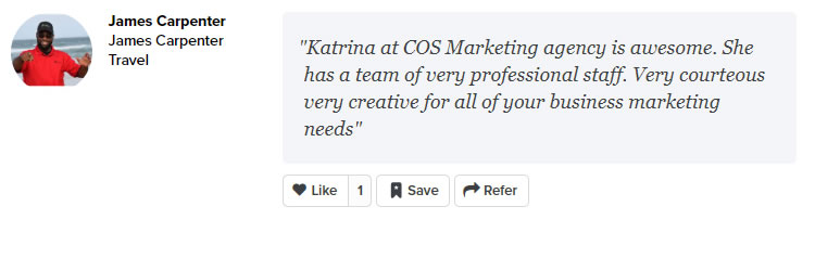 Alignable Testimonial COSMarketing Agency