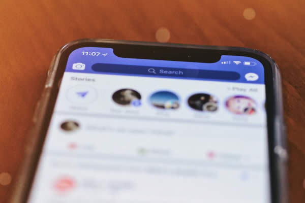 Facebook mobile homepage