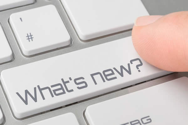 Key that says "What's new?" on a keyboard.