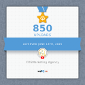 COSMarketing Agency Reached 850 Uploads on YouTube