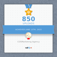 COSMarketing Agency Reached 850 Uploads on YouTube